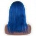 Bob 1B/Blue Ombre Color Lace Front Wigs 7A Grade Brazilian Virgin Human Hair